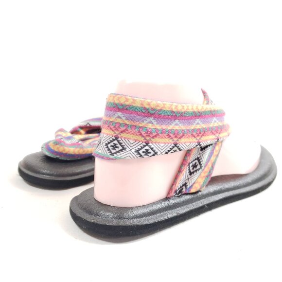 Sanuk Womens Size 8 Yoga Sling-2 Sandals Multicolor Stretch Fabric - Picture 3 of 9